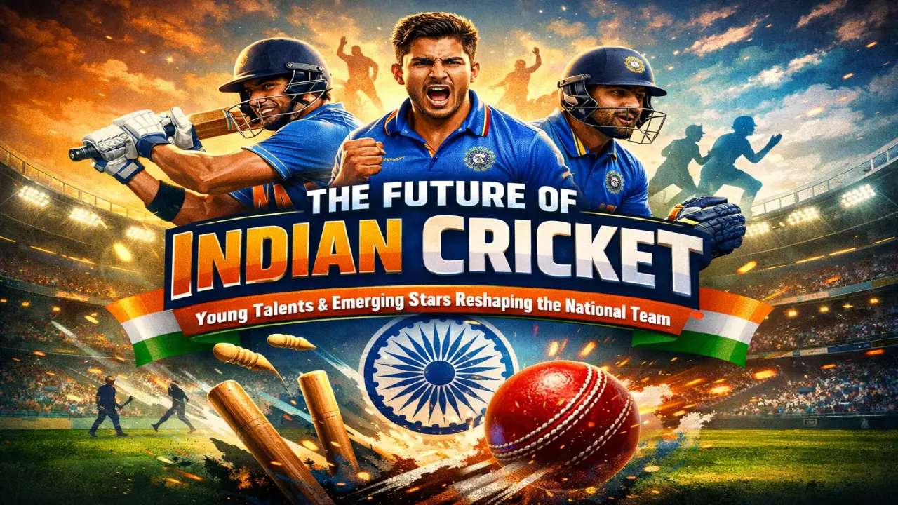 Future of Indian cricket with young emerging players in stadium